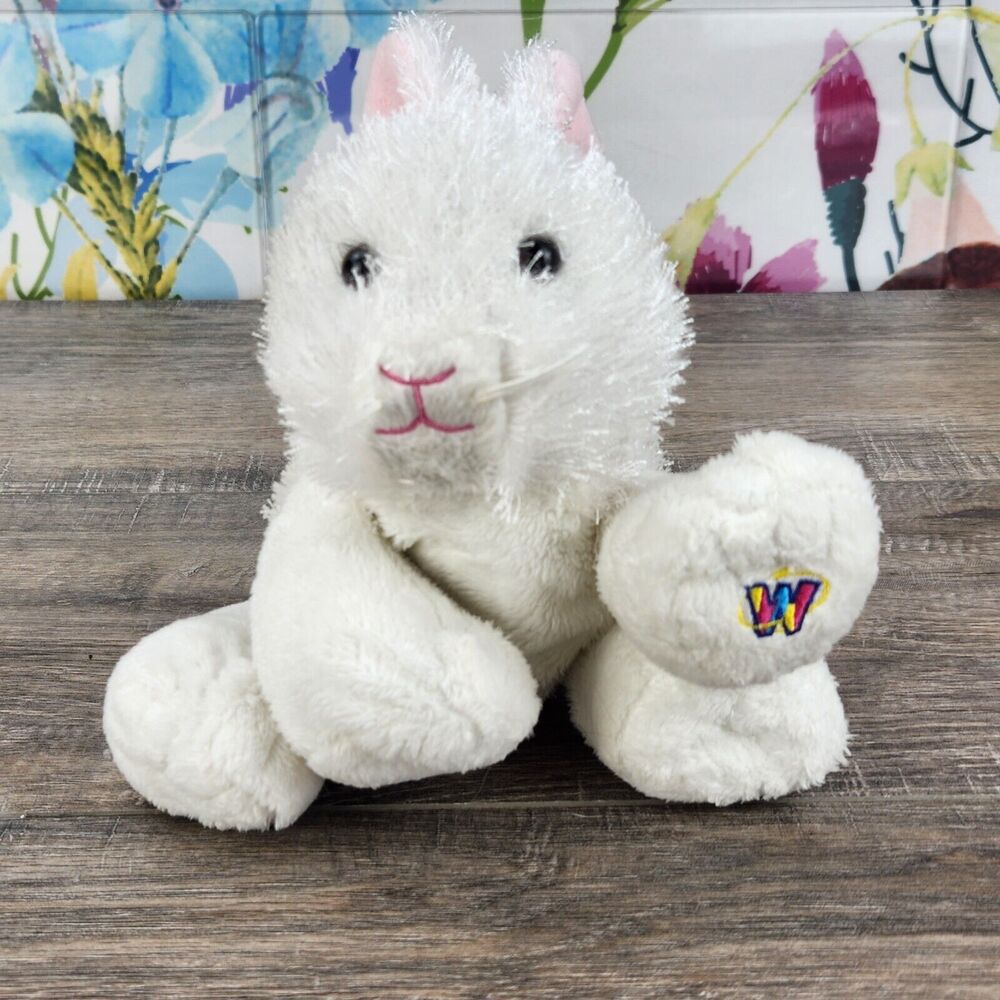Ganz Webkinz Rabbit Plush 8" HM078 White Bunny Stuffed Animal Toy No Code
